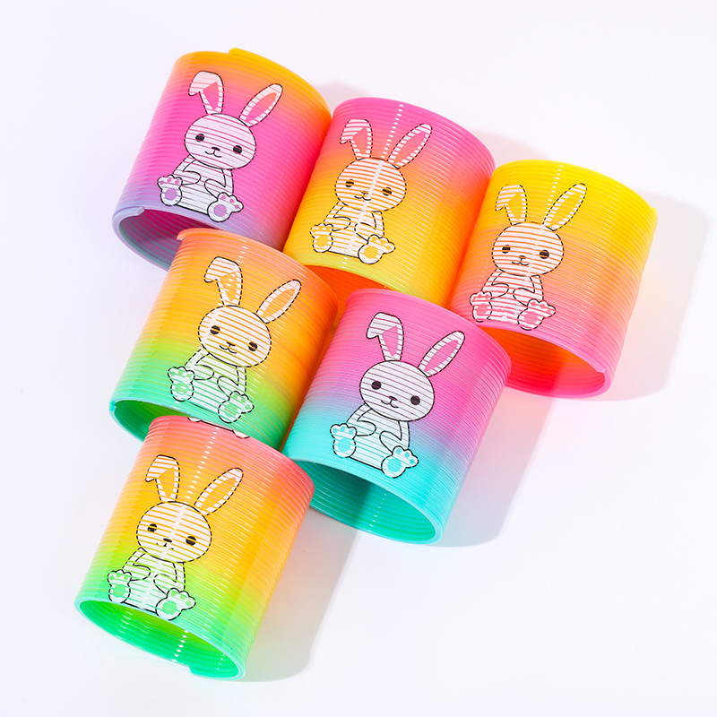 魔力彩虹圈迷你笑脸3.2x3.5CM叠叠乐七彩弹簧圈儿童玩具工厂批发详情14