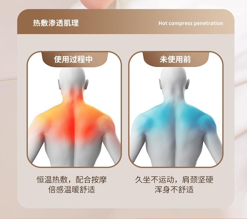 Cross-border shoulder and neck massager, cervical massager, massage the trapezius muscle of the shoulder, cervical multi-functional heating simulation human hand pic 13