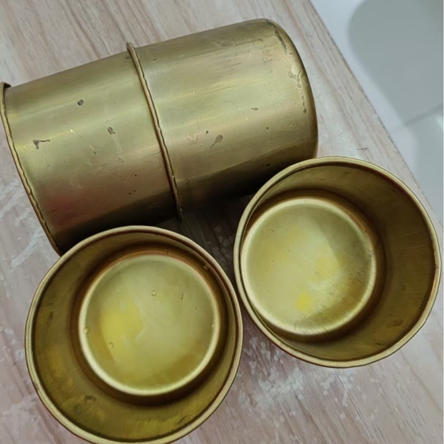 铜杯可用作烟灰缸爆款黄铜杯易清洗网吧专用详情3