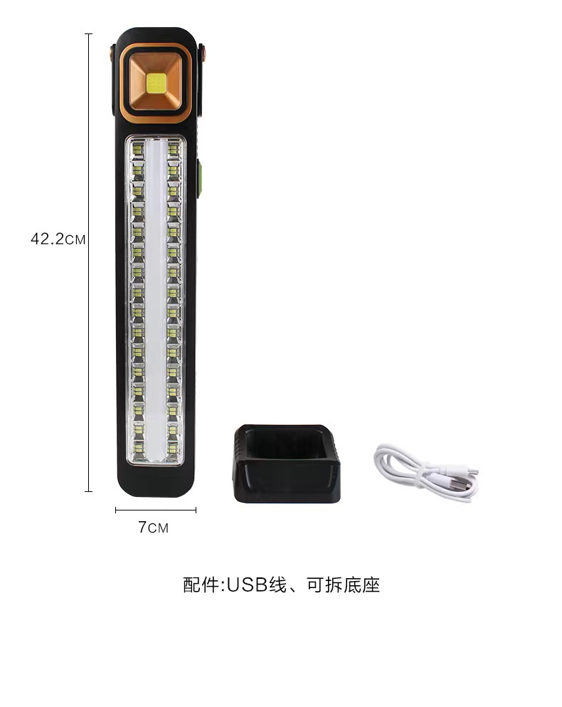 Solar-powered portable lamp, outdoor multi-functional emergency light, led flashlight, emergency lighting lamp 6866T pic 6