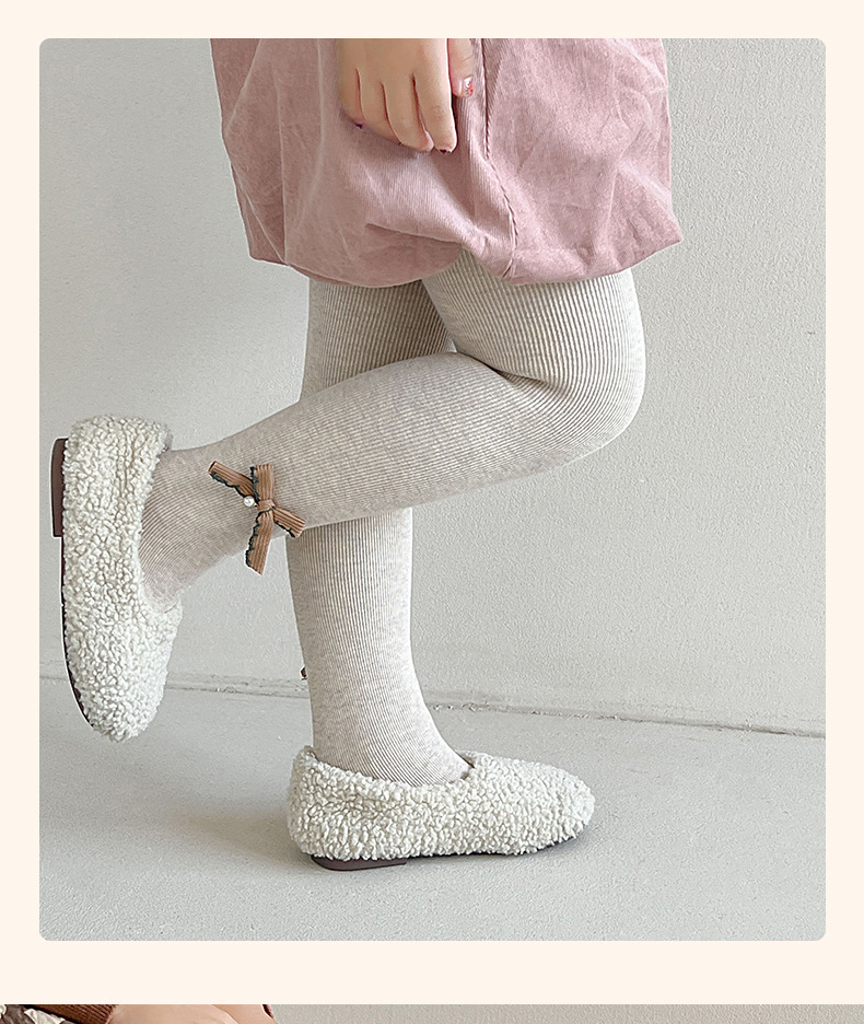 女童打底裤秋冬季加绒加厚铃铛蝴蝶结儿童连裤袜宝宝婴儿保暖袜裤详情8