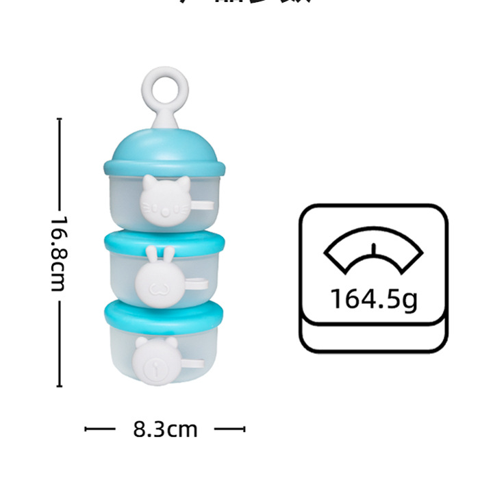 The manufacturer wholesals three-layer portable outdoor milk powder boxes and baby food packaging and storage boxes pic 9