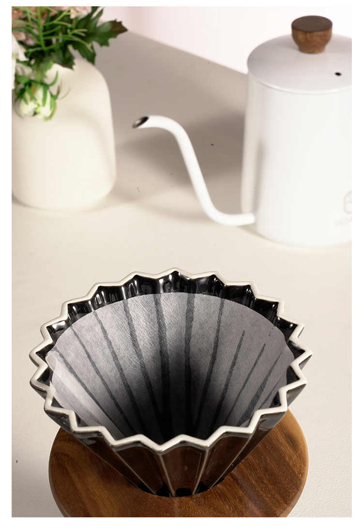 Household coffee filter paper V60, filter cup, drip type conical fiber original pulp bleached filter paper, cake cup pic 14