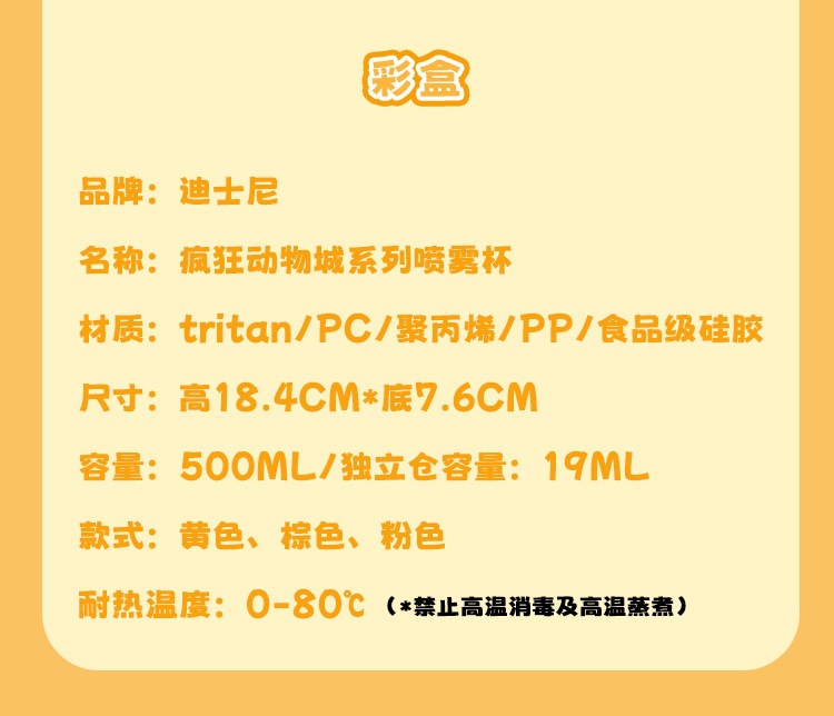 夏季吸管杯疯狂动物城水杯男女生高颜值创意便携水壶儿童可爱卡通详情15