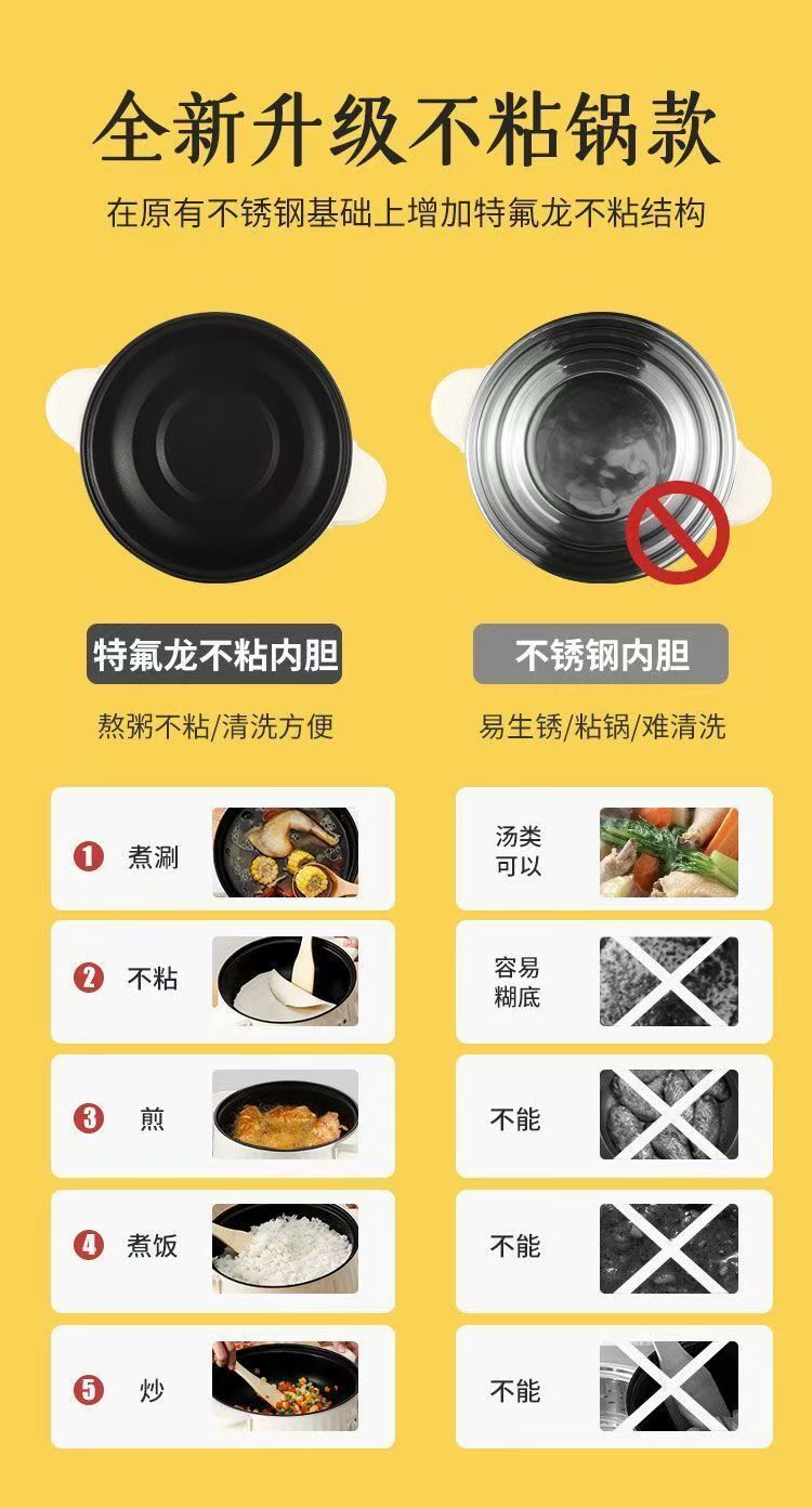 电煮锅多功能一体锅上蒸下煮电炒锅宿舍家用电火锅3-4人小型电锅详情11