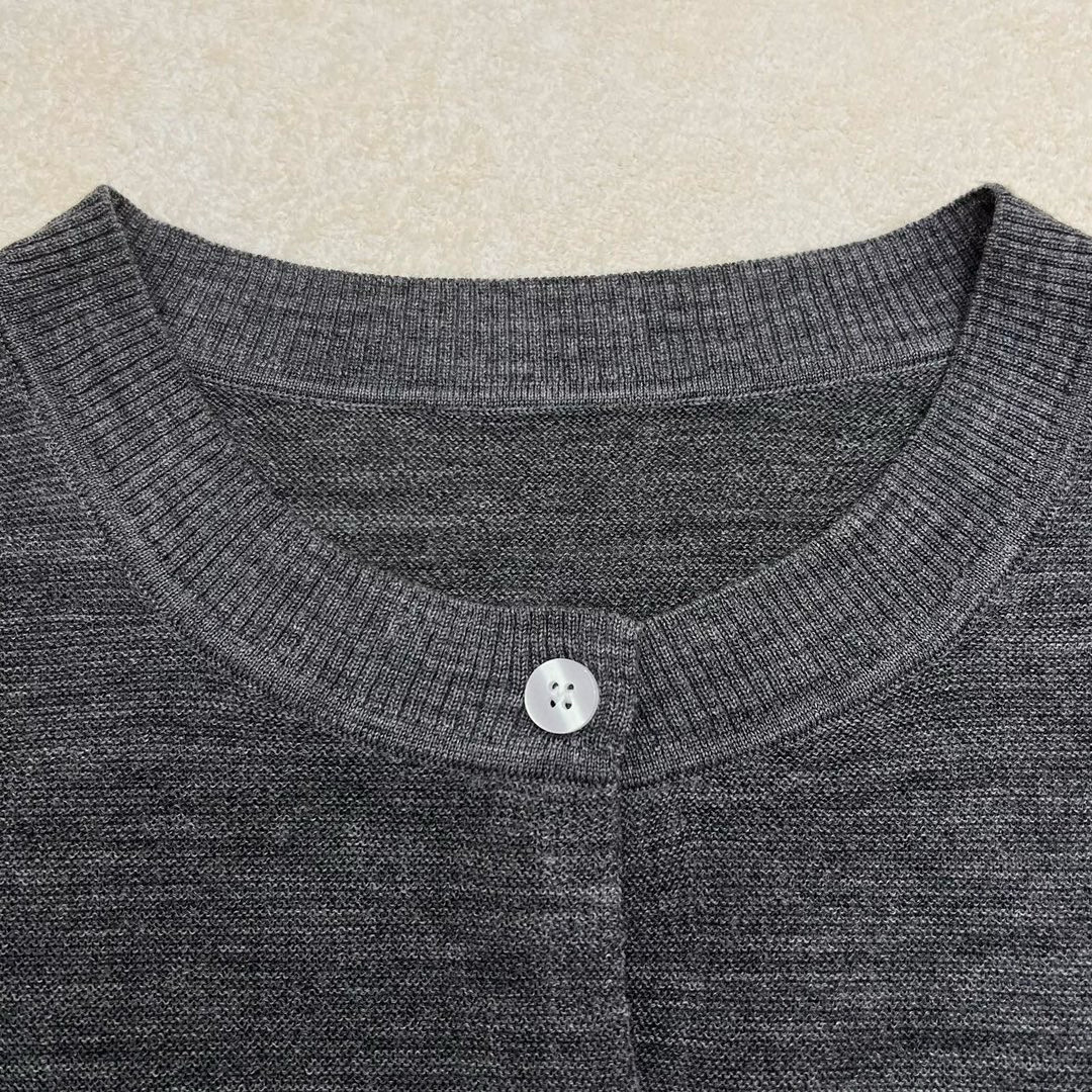 The 2024 summer new M fine-count woolen woven label commuting, smart and stylish slim short knitted cardigan pic 13