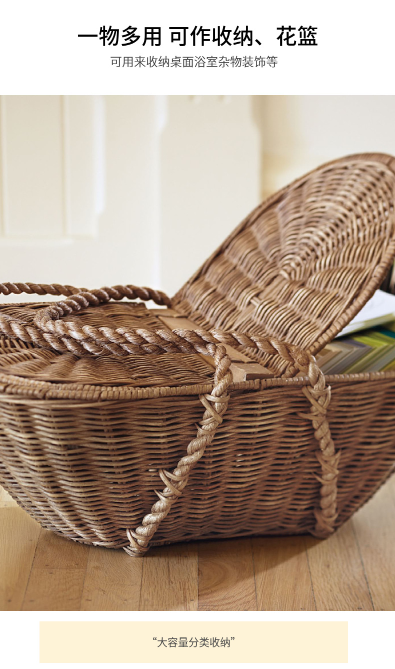 Hand-held basket, wicker and willow weaving, creative hand-woven small, rural picking, home storage and decoration basket, picking basket pic 8