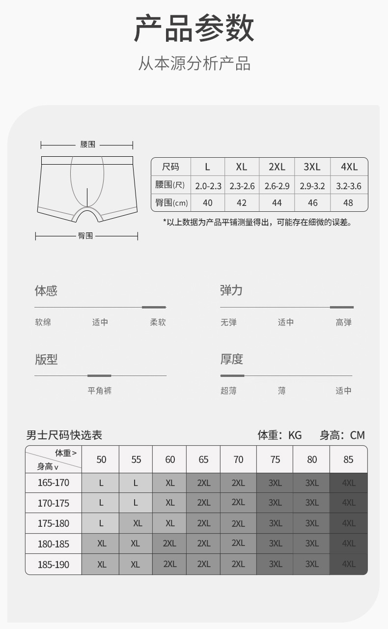 2025新款夏季冰丝内裤男超薄无痕男士内裤冰丝大码四角裤男批发详情8