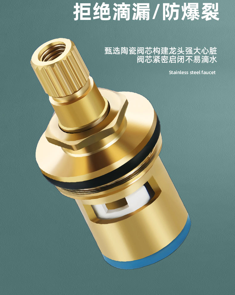 三角阀全铜冷热水阀门4分开关家用304不锈钢三通一进二出止分水阀详情10