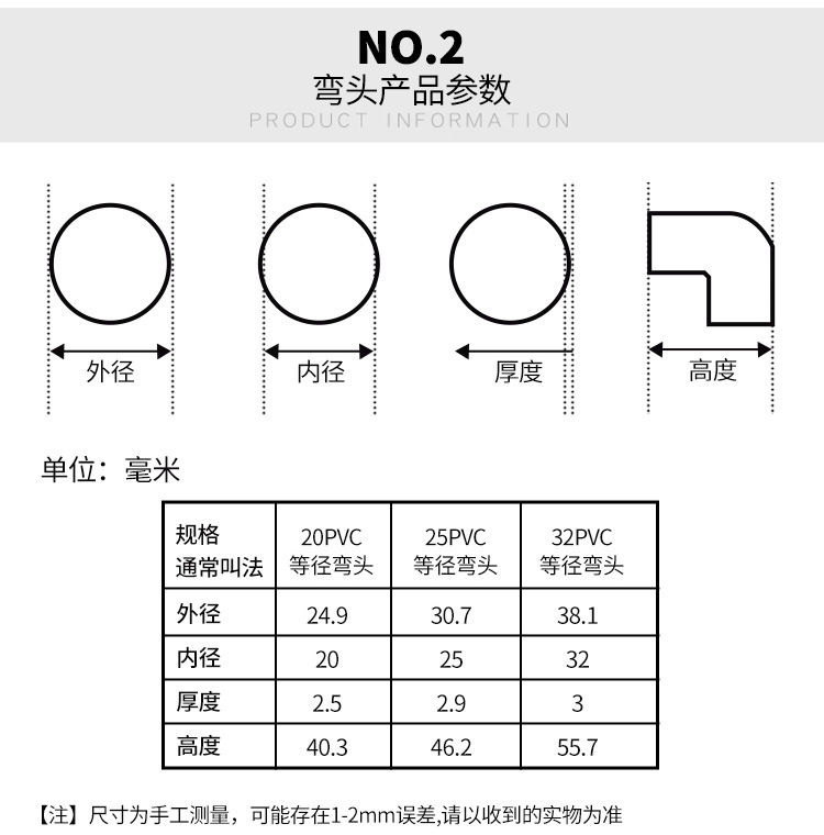 pvc水管配件给水管三通四通弯头20 25 4分下水管件接口塑料转接头详情4