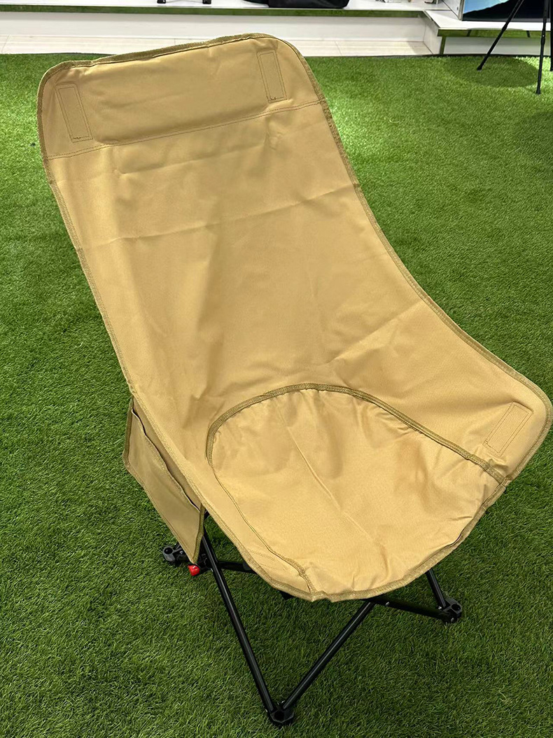 户外折叠月亮椅折叠露营躺椅钓鱼椅休闲沙滩椅高靠背可调节露营椅详情15