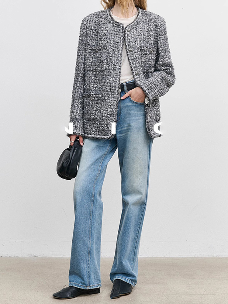 小众极简2025年春秋强推棉质牛仔裤女筷子腿显瘦休闲直筒裤长裤子详情11