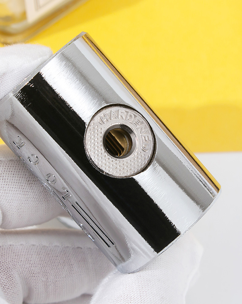 Hammer padlock, hammer blade chrome-plated lock, warehouse door lock head, chain lock, safety padlock pic 7