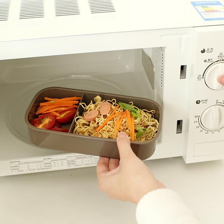 简约日式双层便当盒时尚上班族分格饭盒塑料可微波炉午餐盒水果盒详情17