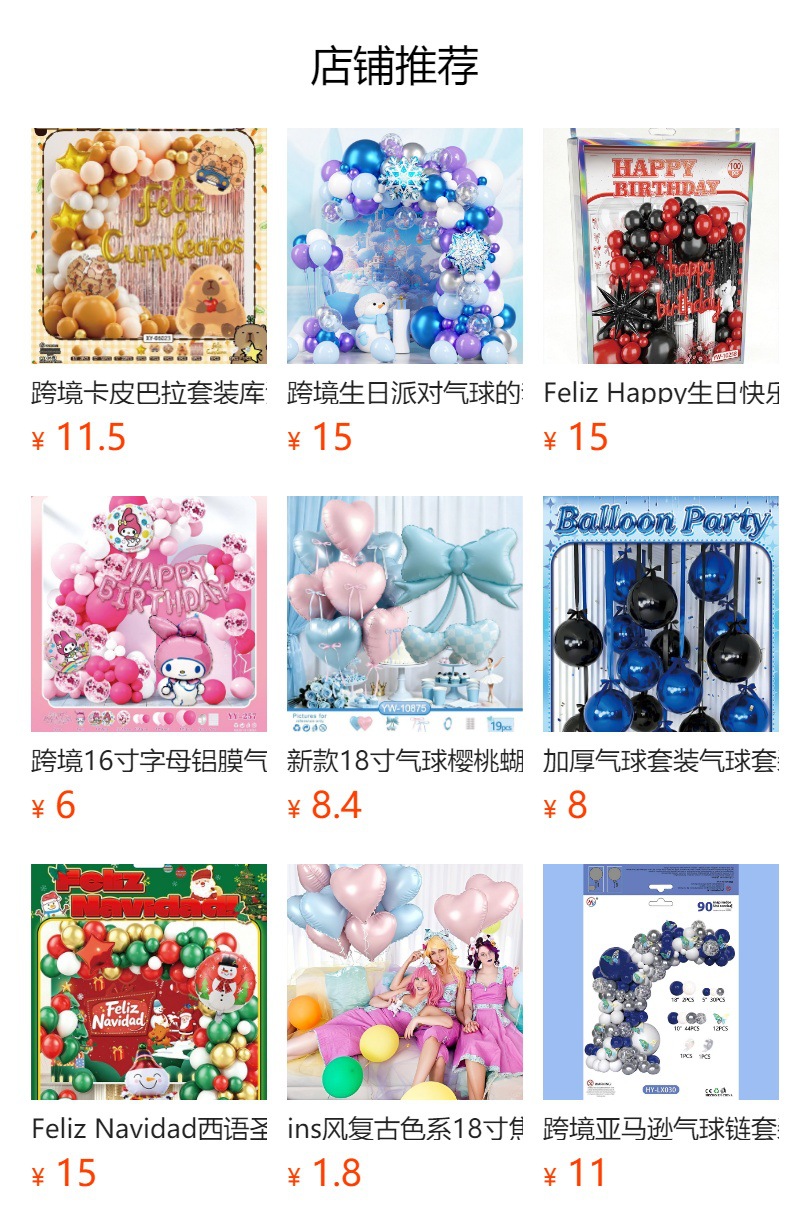 跨境新款亚马逊气球派对装饰气球结婚用品乳胶气球生日布置套装详情1