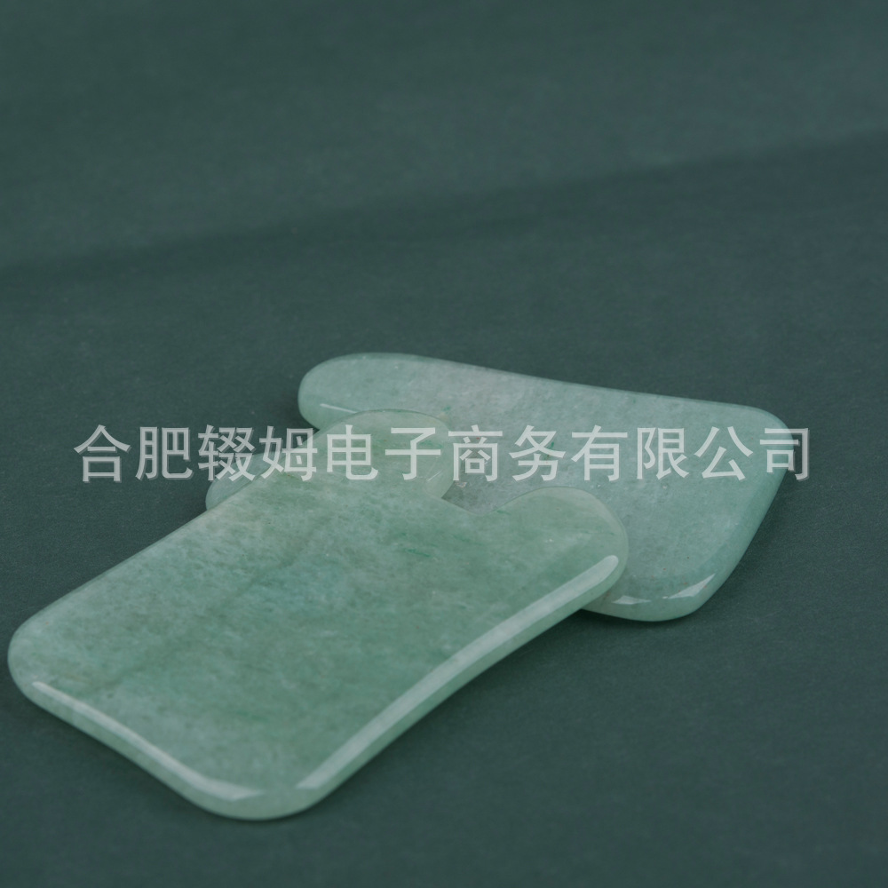 粉晶玉石厂家刮痧板粉水晶绿东陵面部脸部美容刮痧颈椎腿部全身详情14