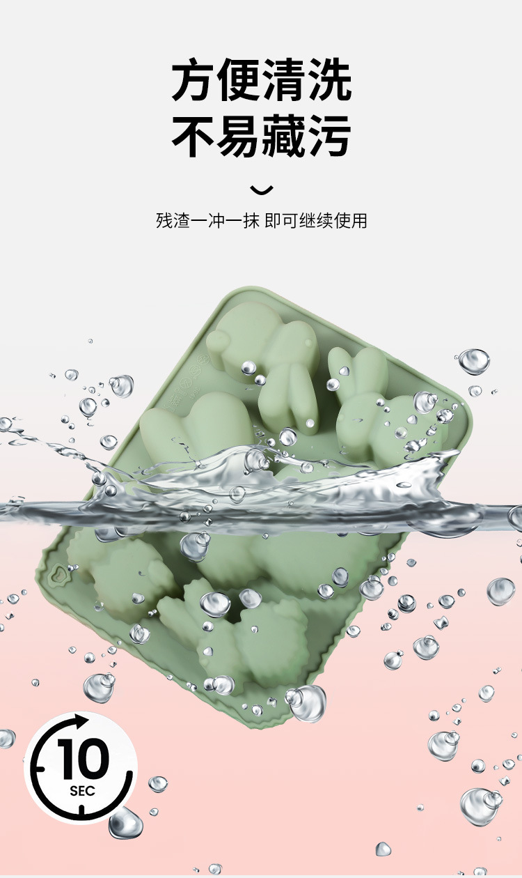 新款可爱小兔子系列食品级巧克力硅胶模具易脱模烘焙巧克力模具详情4