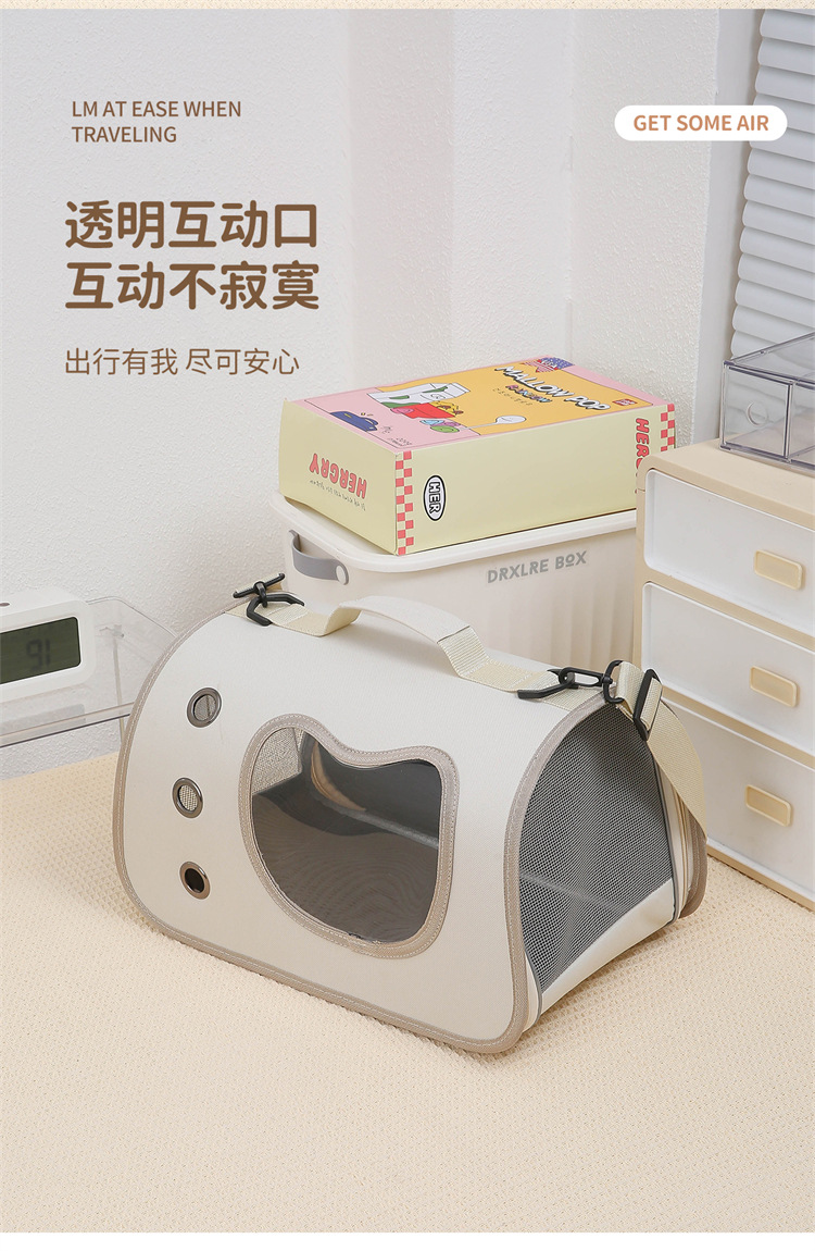 宠物包外出便携包狗狗猫咪斜挎车载小型犬透气大容量侧开单肩猫包详情7