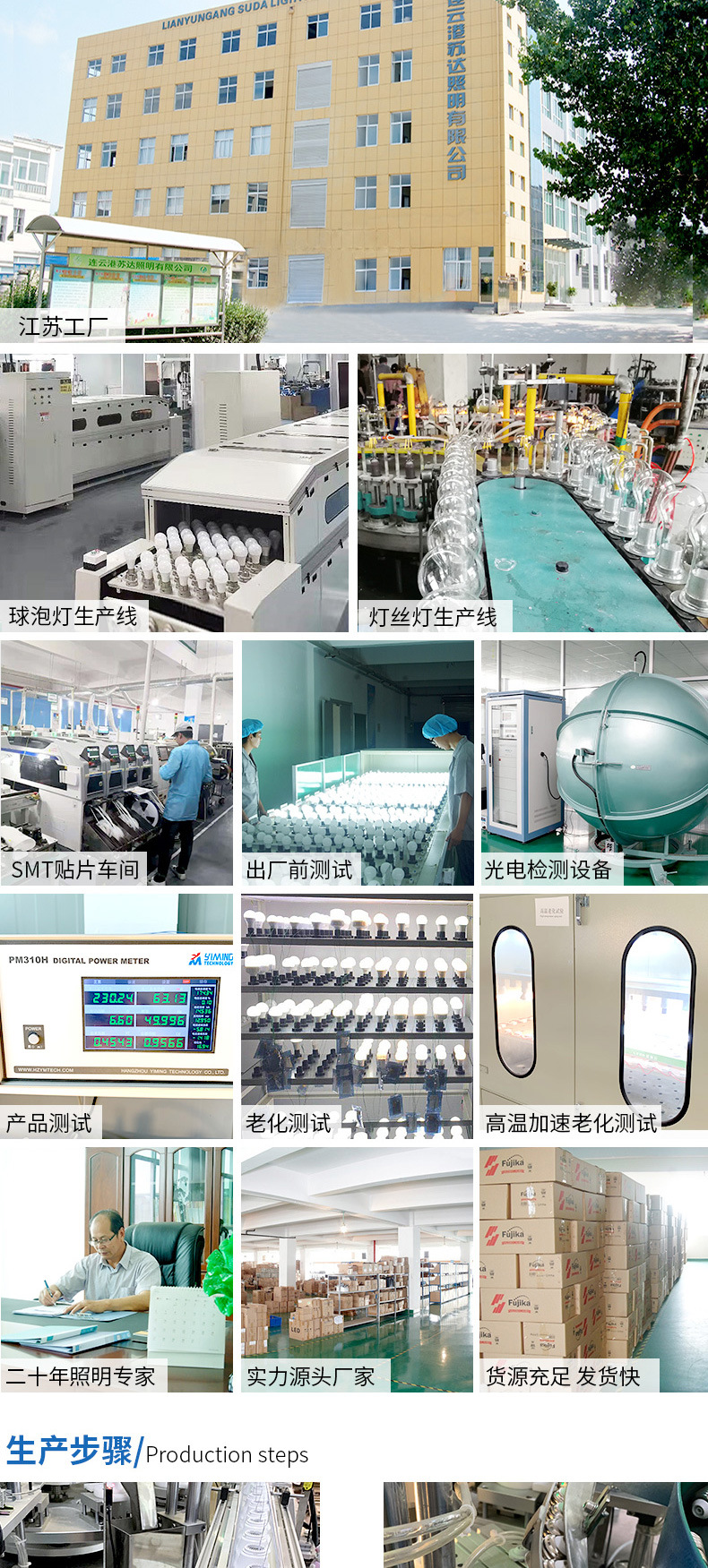 跨境专供LED球泡灯塑包铝A60家用超亮E27 B22螺口白光暖光节能灯泡详情7