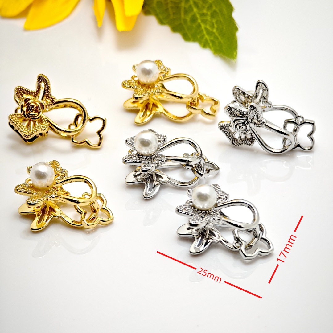 Pearl necklace buckle, cross buckle, electroplated high color retention mother-of-pearl necklace buckle, DIY bracelet, necklace buckle, D-shaped buckle pic 3