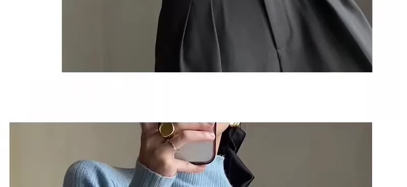 A light purple semi-high neck slim-fit innerwear with a knitted sweater for women in the spring of 2026 is a stylish and unique thin base layer pic 7