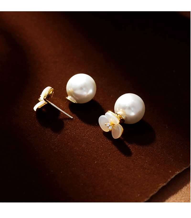 Hyacinth pequeño fresco flor pendientes uno dos vestir nicho alto sentido verano versátil moda perla nuevo estilo moda pendientes mujer pic 6