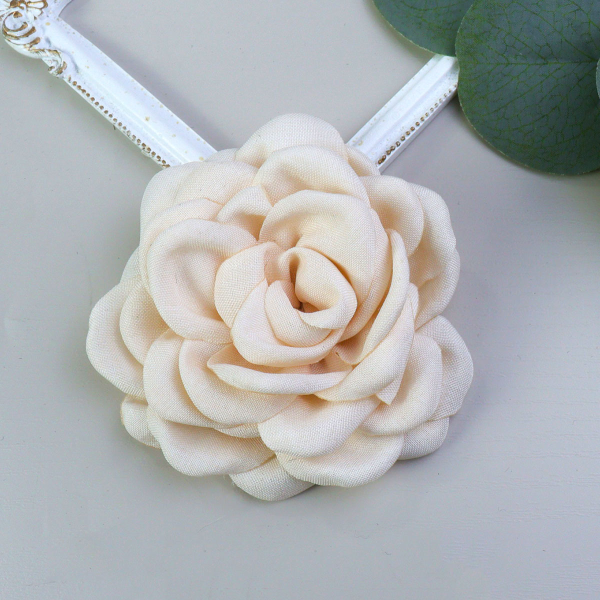 麻布花caro同款玫瑰花立体山茶花服装辅料DIY头花手机壳配饰百搭详情22