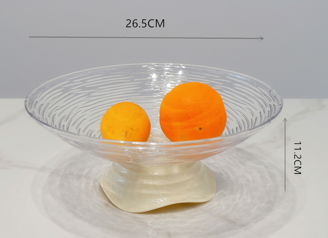 High-end appearance level, light luxury fruit baskets, dried fruit basins, household coffee tables, fruit plates with gilded edges, cross-border wholesale of fruit plates pic 4