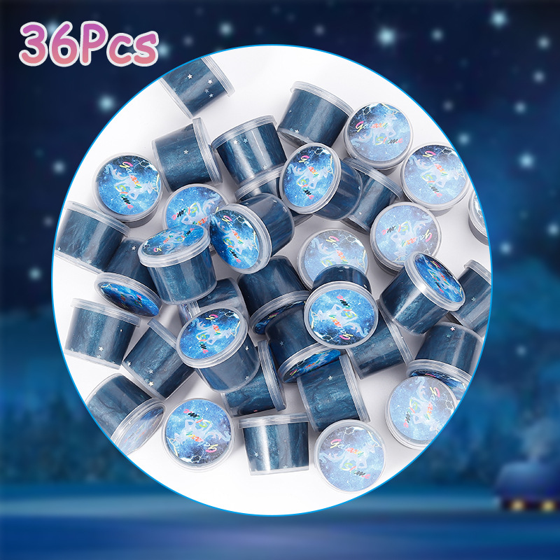 亚马逊爆款 星空水晶泥七彩小罐史莱姆混色起泡胶 slime 厂家批发详情29