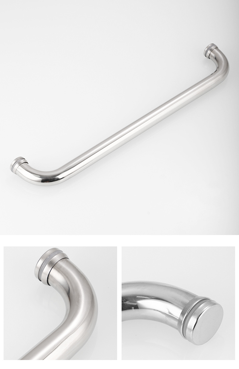 厂家304淋浴房拉手 酒店浴室玻璃门把手 大门推拉门不锈钢拉手详情16