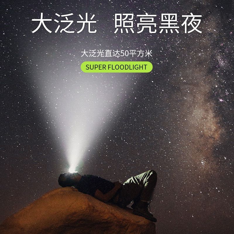 强光多功能COB头灯大泛围光源高亮LED红白光户外露营充电工作头灯详情14