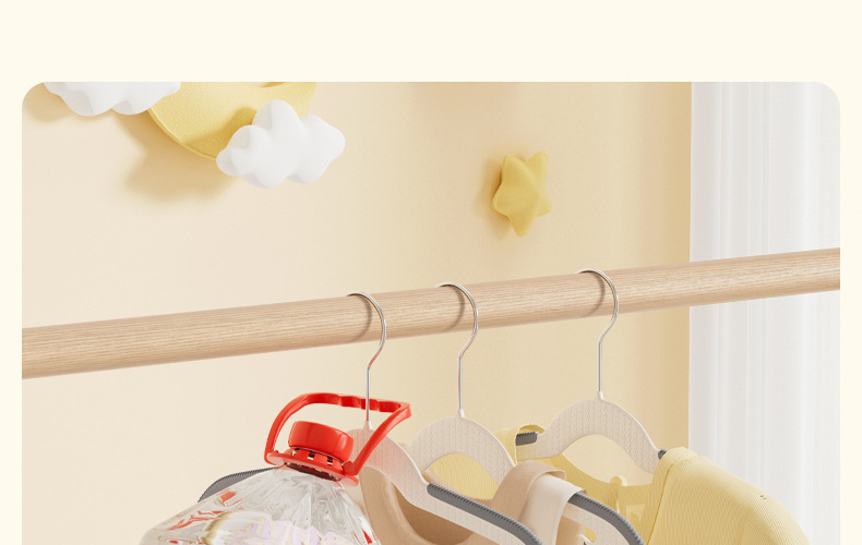 儿童衣架防滑加粗款无痕宝宝婴儿专用晾晒衣服家用塑料衣撑衣挂详情20