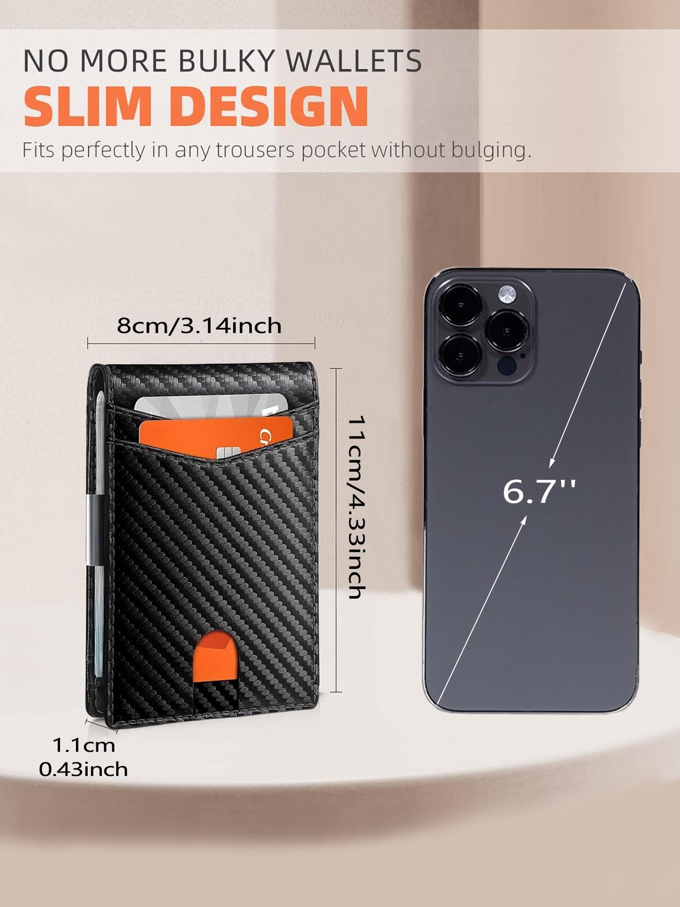 亚马逊12卡位男士钱包卡包RFID美金夹男士钱夹详情9