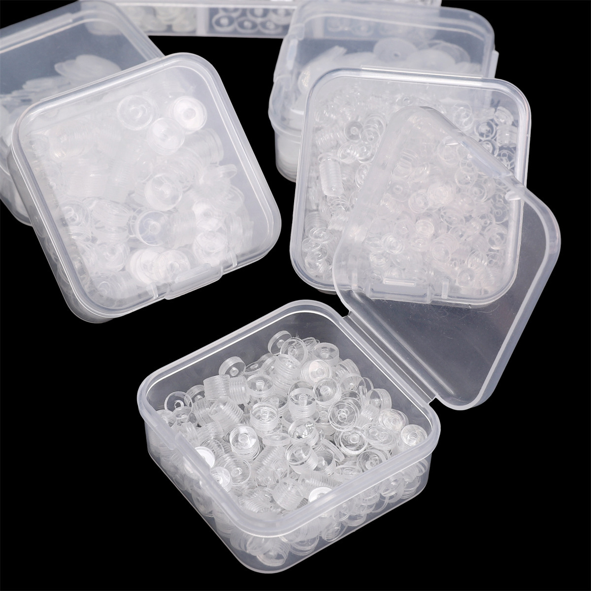 Simple round transparent PP spacer gasket, transparent plastic washer, diy handcrafted bracelet, crystal bracelet spacer pic 2