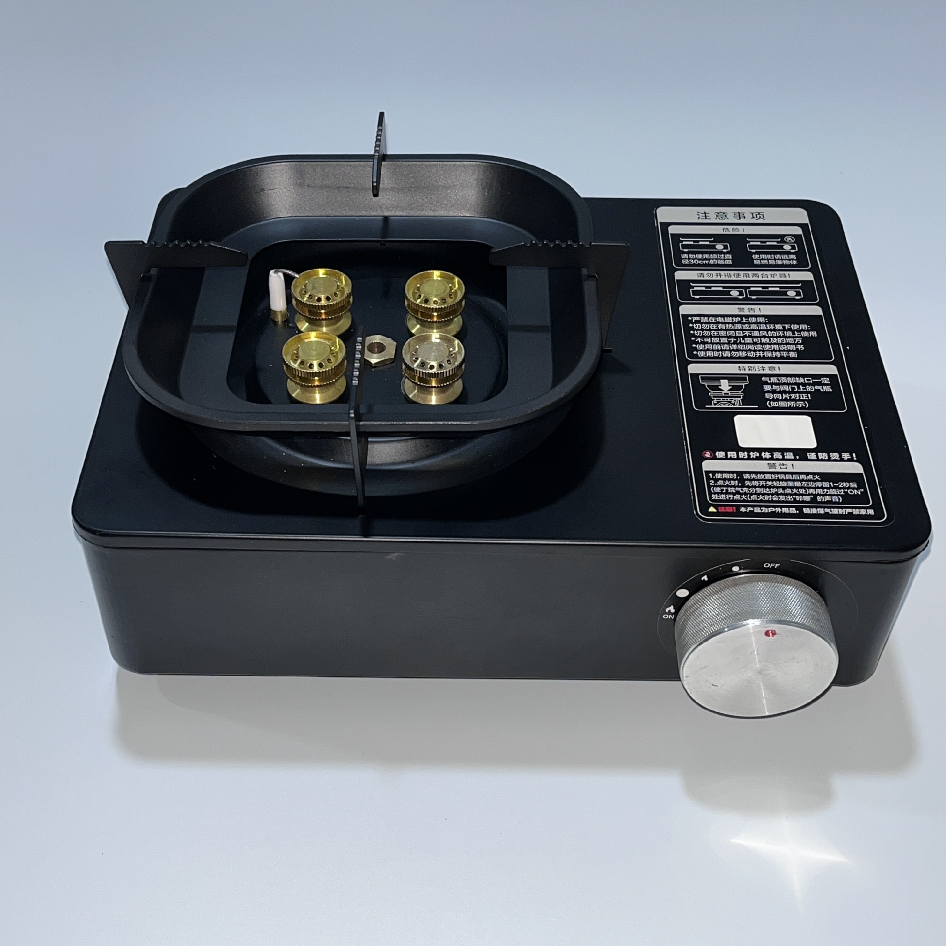 定制户外卡式炉四头便携式卡斯火锅野外烧烤炉具煤气燃气灶瓦斯炉详情3
