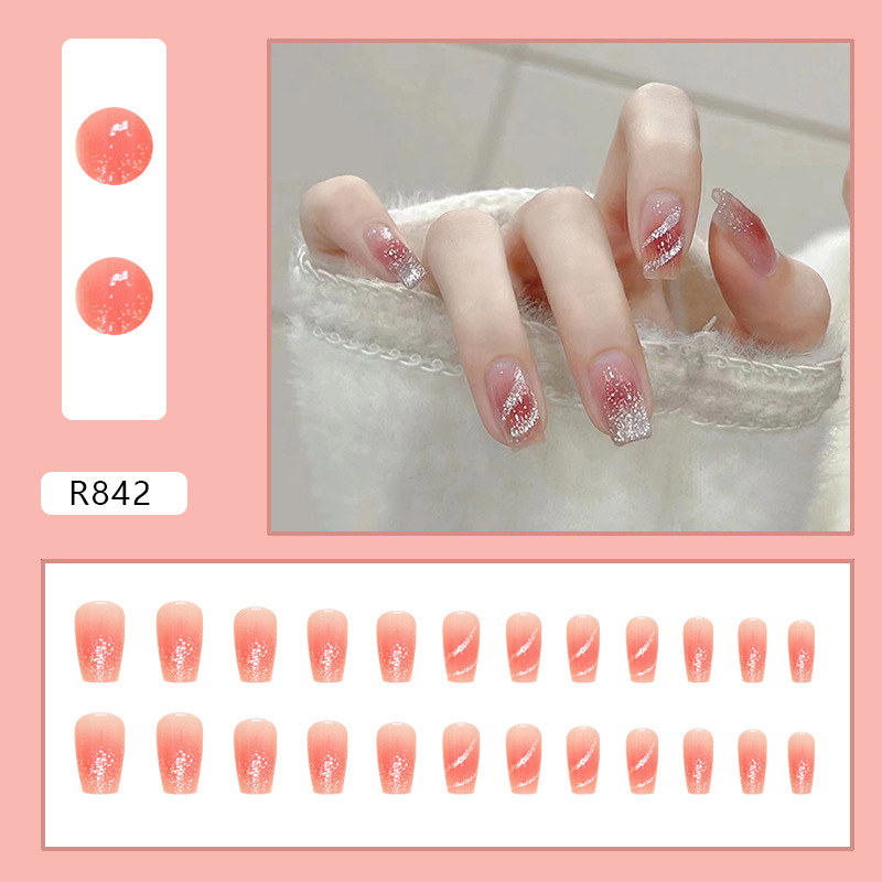 Blush, nail polish, nail pads, nail polish pads, glitter nail polish, ballet nail, medium and long nail pads, nail patches pic 19