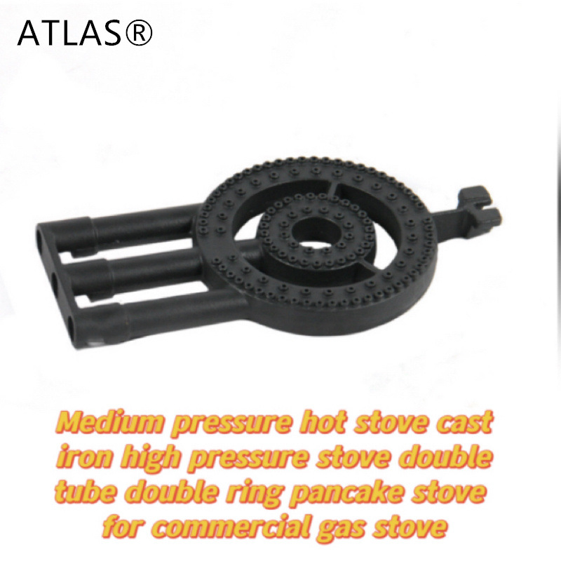 Cast iron double-ring fierce burner, commercial gas stove, outdoor portable three-tube stove pic 10