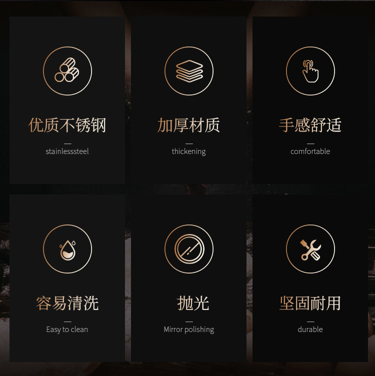 304不锈钢网红勺圆头勺子加厚家用韩式圆勺饭勺调羹汤勺甜品勺详情3