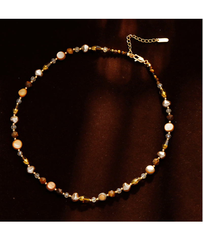 Hyacinth melard vestimenta tiger eye piedra largo collar de cuentas mujer accesorios 2025 tik yin bang luz suéter de lujo cadena pic 5