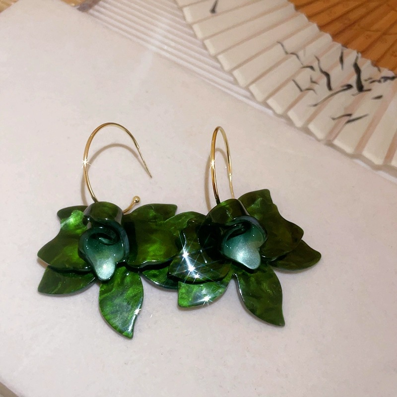 超仙法式度假花朵耳环女高级感轻奢气质耳饰小众设计感时尚耳坠详情22