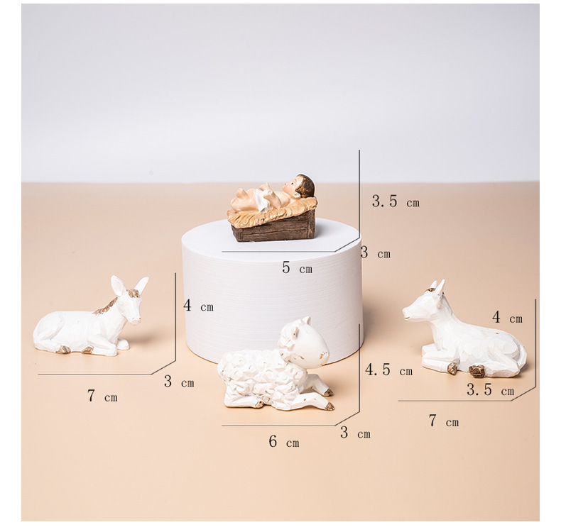 跨境圣诞节马槽降生组9件套装树脂雕像软装家居摆件源头厂家详情8