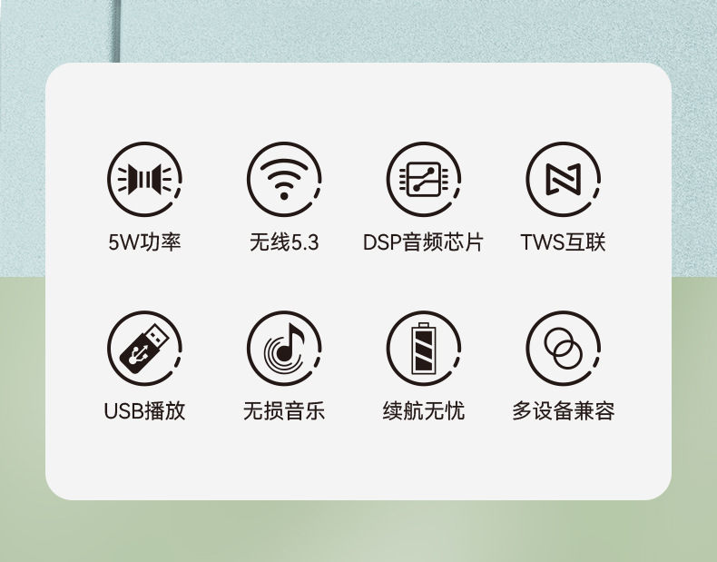 Cross-border direct supply mini retro gift portable Bluetooth speaker, creative hand-held USB flash drive card insert small speaker in stock pic 2