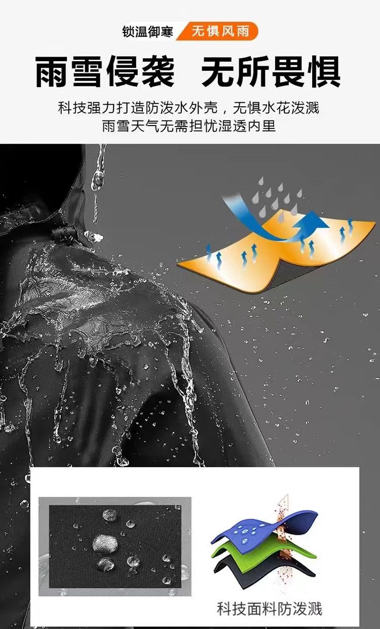 This is a trendy American-style windproof and waterproof couple jacket for men and women, suitable for outdoor casual sports in autumn and winter. The jacket is loose pic 4