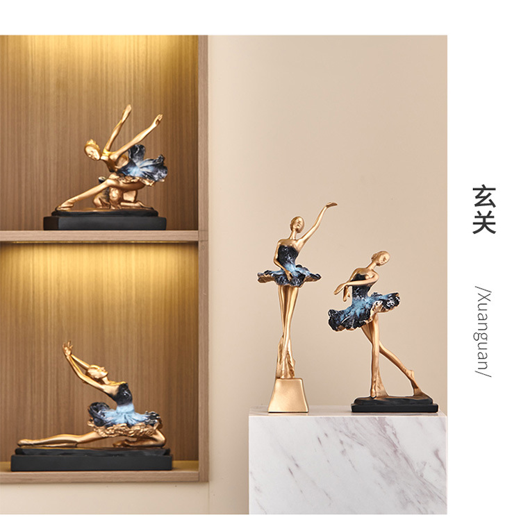 轻奢高档芭蕾舞女孩摆件装饰品玄关客厅电视柜酒柜舞蹈艺术高级感详情13
