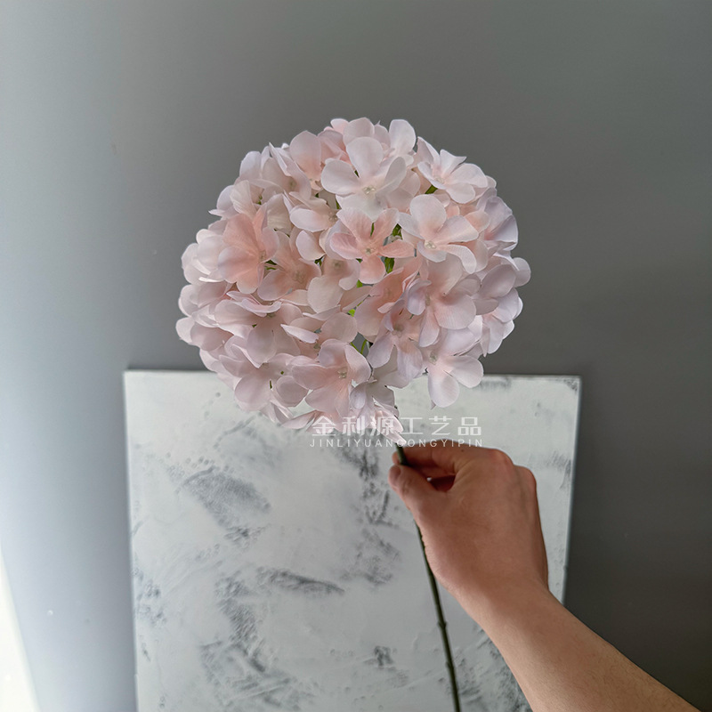 90片单支大绣球花棒棒糖绣球婚庆花排装饰挑高圆球仿真花详情21