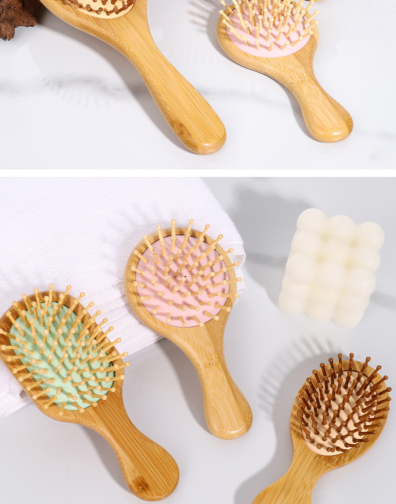 Head meridian air cushion comb, massage large comb, anti-static bamboo air bag comb for long female hair, wooden comb pic 29