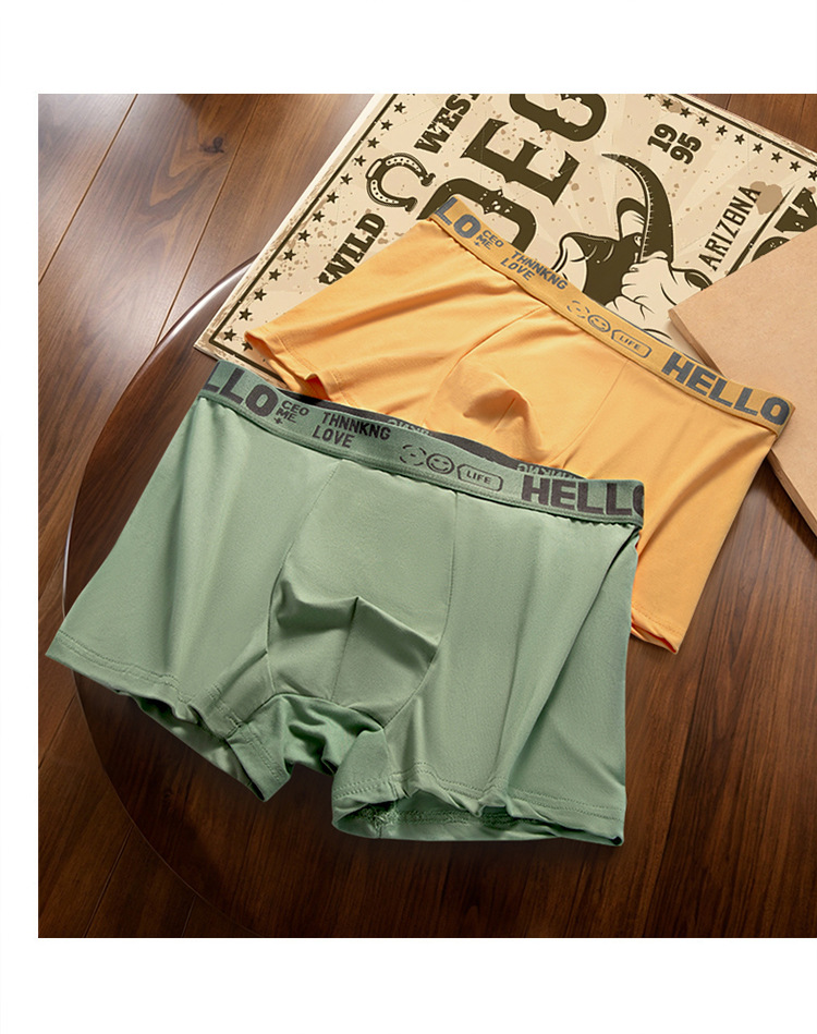 男士内裤青少年字母宽松舒适中腰透气无痕学生四角短裤衩现货批发详情16