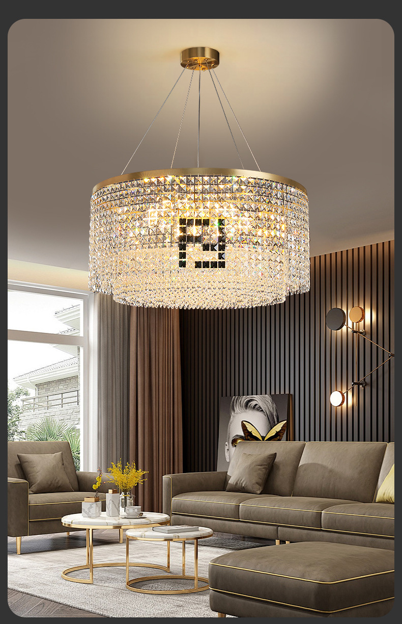 轻奢水晶客厅吊灯2024新款高端豪华别墅酒店大堂灯餐厅灯广东中山详情1