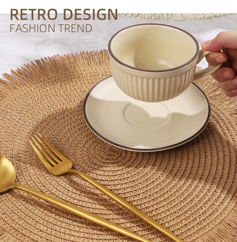 桌垫2025新款圆形流苏纸辫隔热垫波西米亚风西餐厅高级感简约餐垫详情6