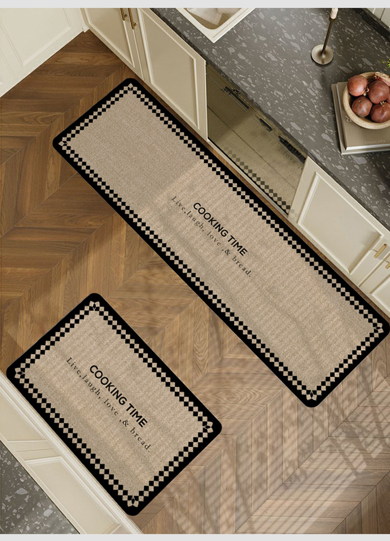 厨房专用可擦耐脏脚垫现代简约家用免洗门垫子吸水防滑吸油地垫详情10